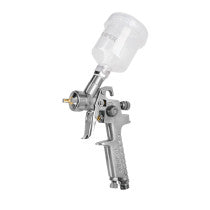 Pistola p/retoque gravedad HVLP vaso plastico 1 mm Truper
