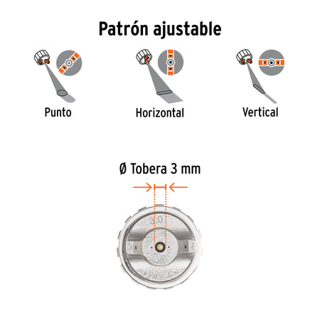 Pistola p/pintar Hibrida vaso plastico3.0mm TRUPER