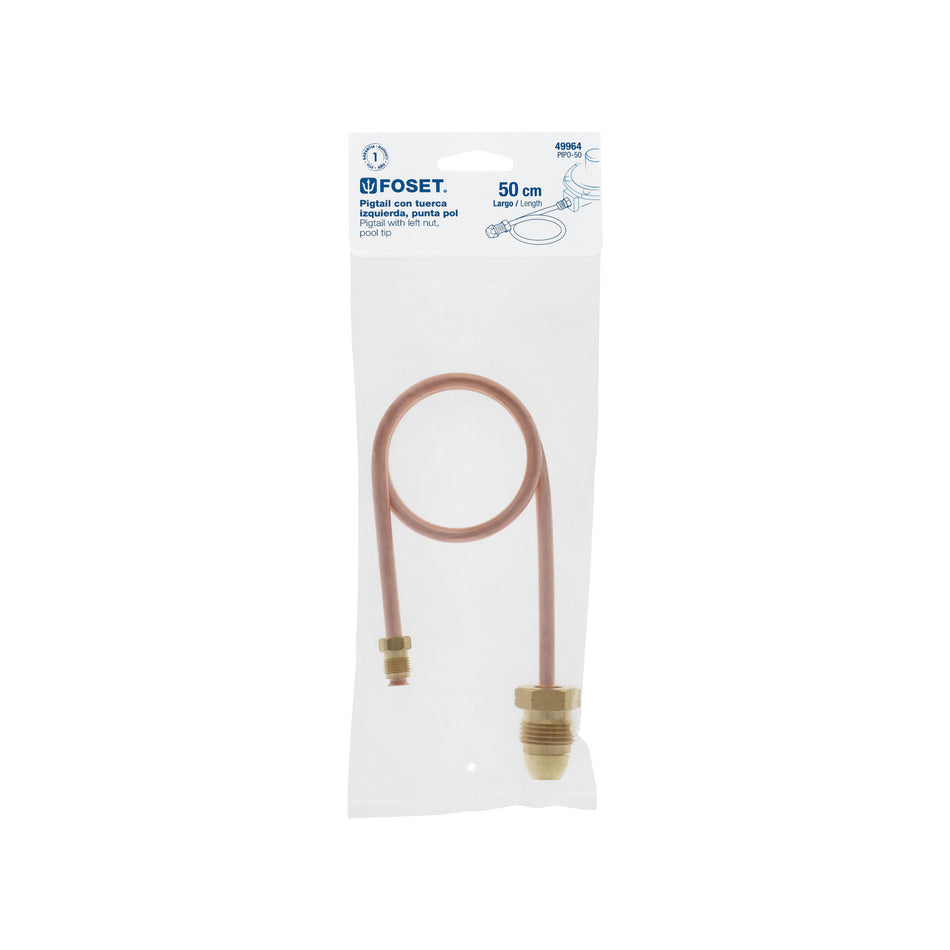 Pigtail con tuerca izquierda punta pol 50 cm FOSET