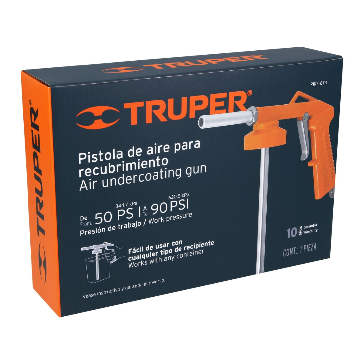 Pistola de aluminio para recubrimientos (body) TRUPER