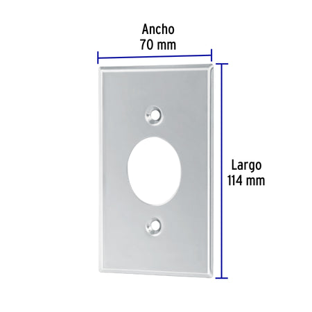 Placa de Acero Inoxidable para contacto sencillo Standard