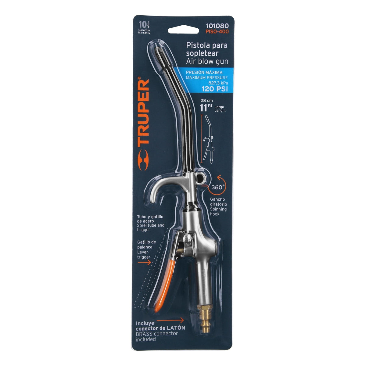 Pistola metalica para sopletear con gancho TRUPER