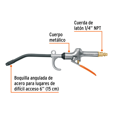 Pistola metalica para sopletear con gancho TRUPER