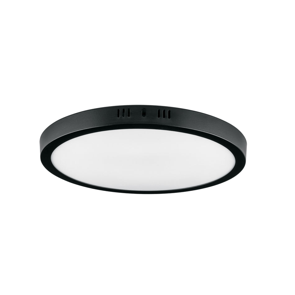 Luminario LED plafon 24W 6500K redondo negro VOLTECK