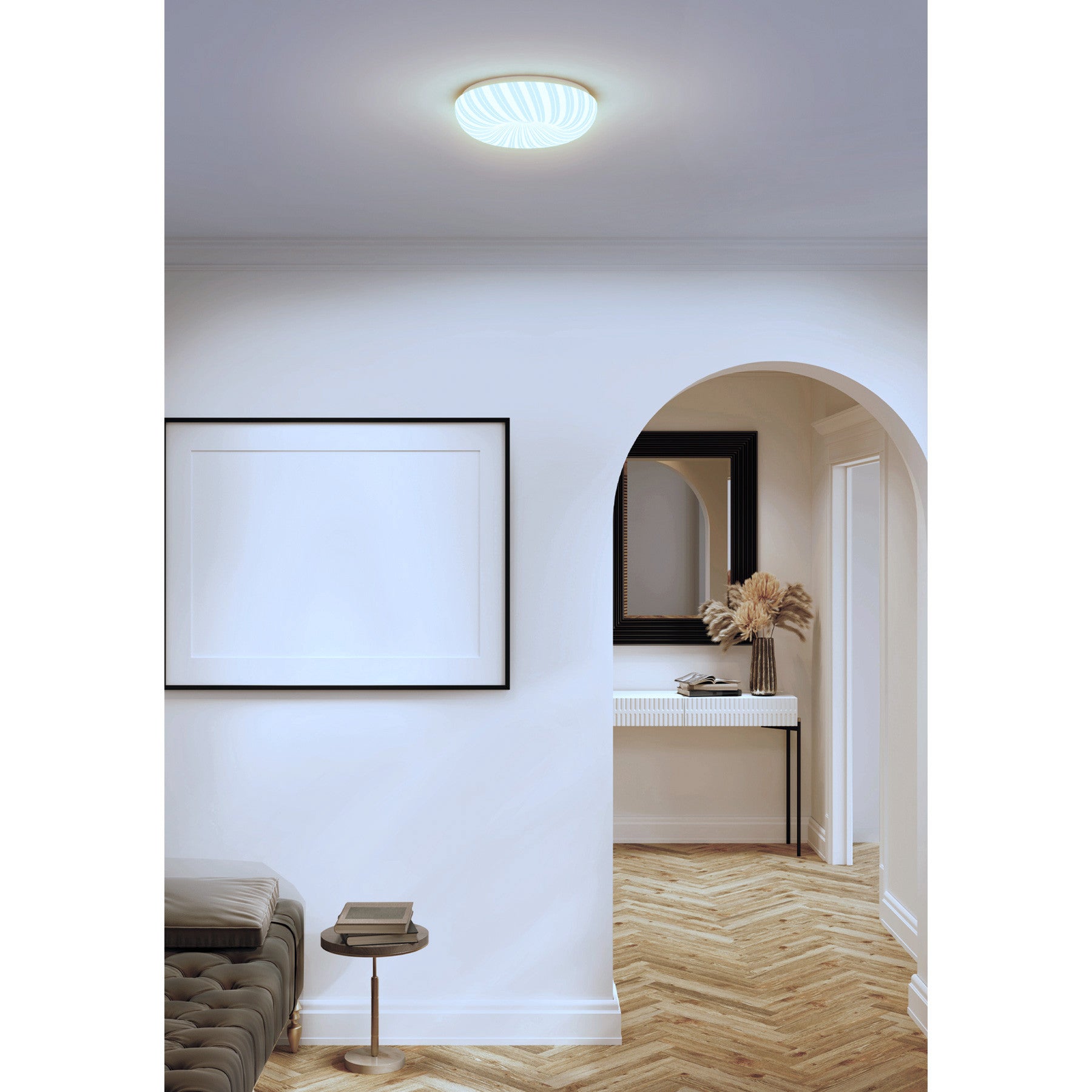 Luminario LED plafón decorativo 8W 3000K, espiral, BASIC 8W
