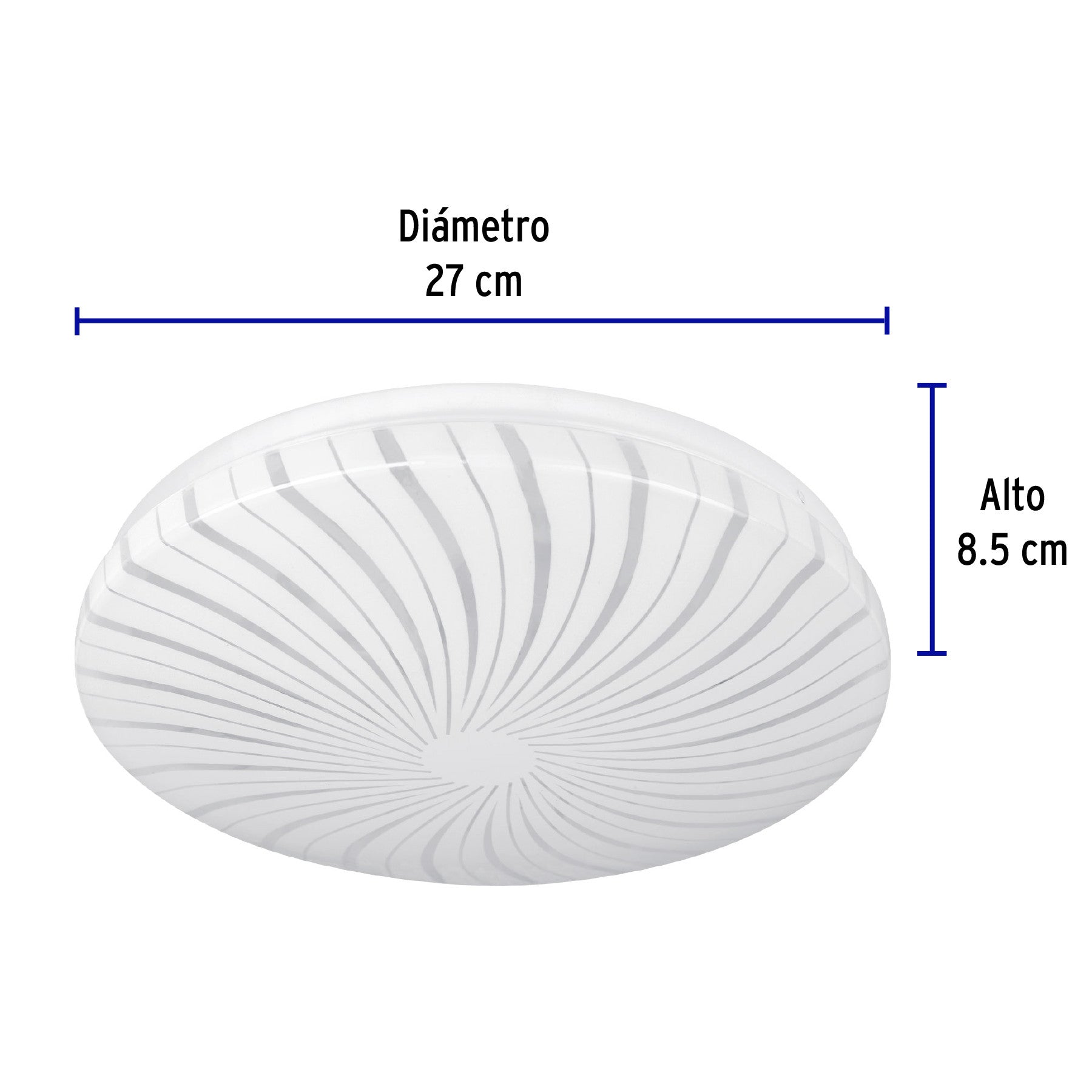 Luminario LED plafón decorativo 8W 3000K, espiral, BASIC 8W