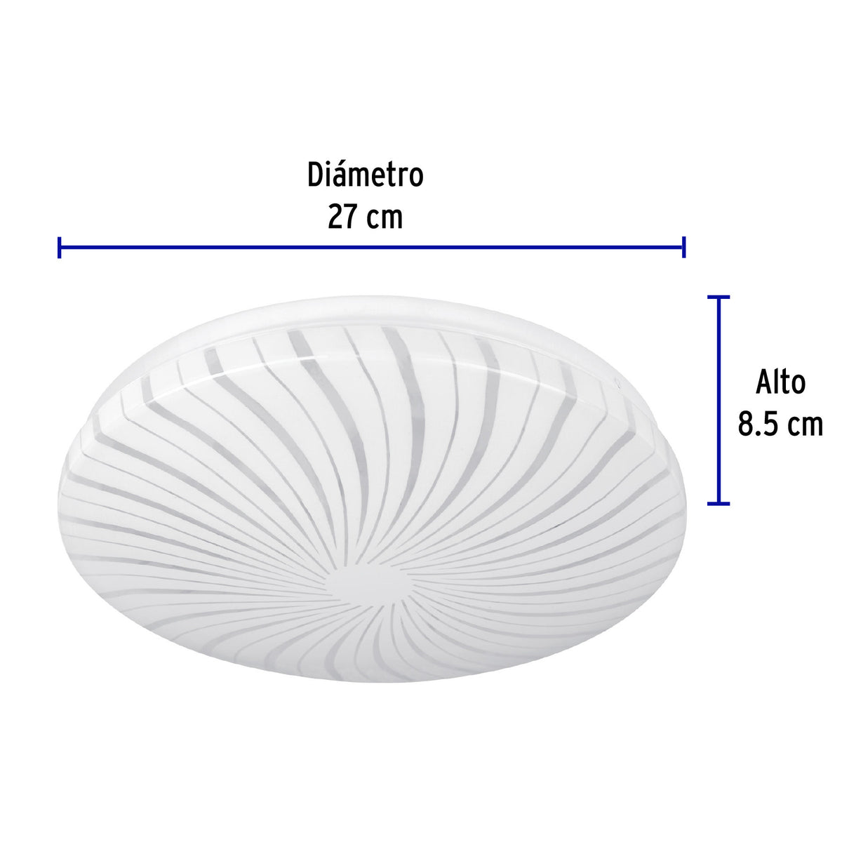 Luminario LED plafón decorativo 8W 6500K, espiral, BASIC 8W