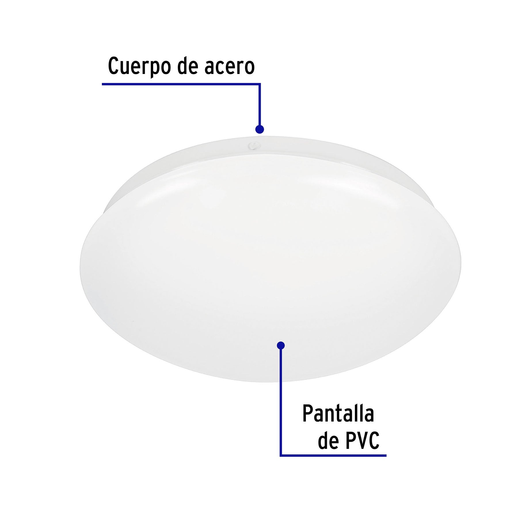 Luminario LED plafón decorativo 8W 6500K, cuadros, BASIC 8W