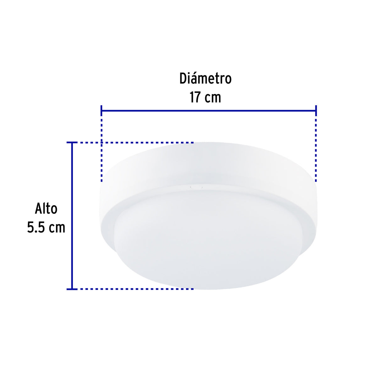 Luminario LED plafón para baño 10W 4000K, redondo, VOLTECK
