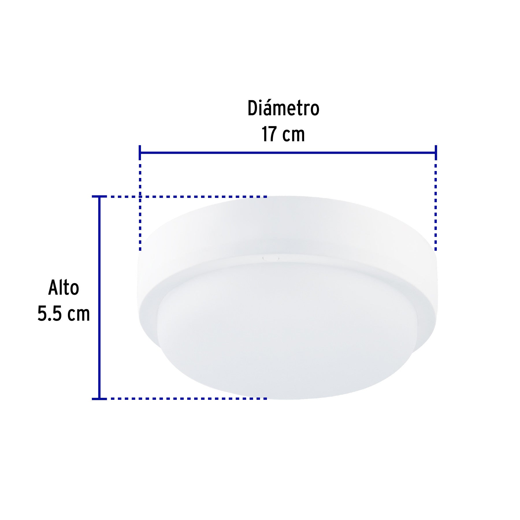 Luminario LED plafón para baño 10W 4000K, redondo, VOLTECK