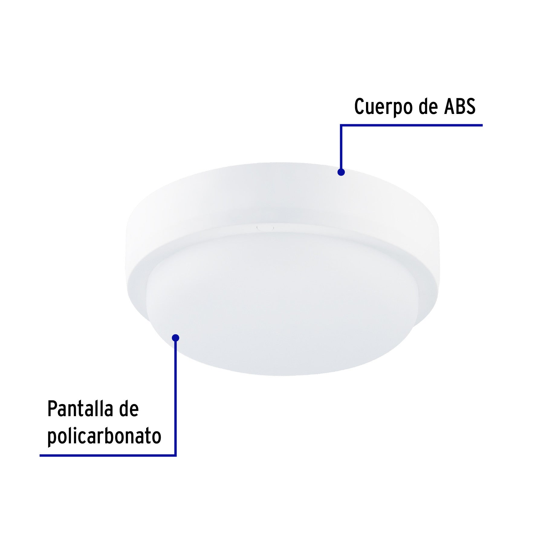 Luminario LED plafón para baño 10W 4000K, redondo, VOLTECK