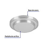Luminario LED plafón decorativo 18W 6500K, metálico, BASIC 18W