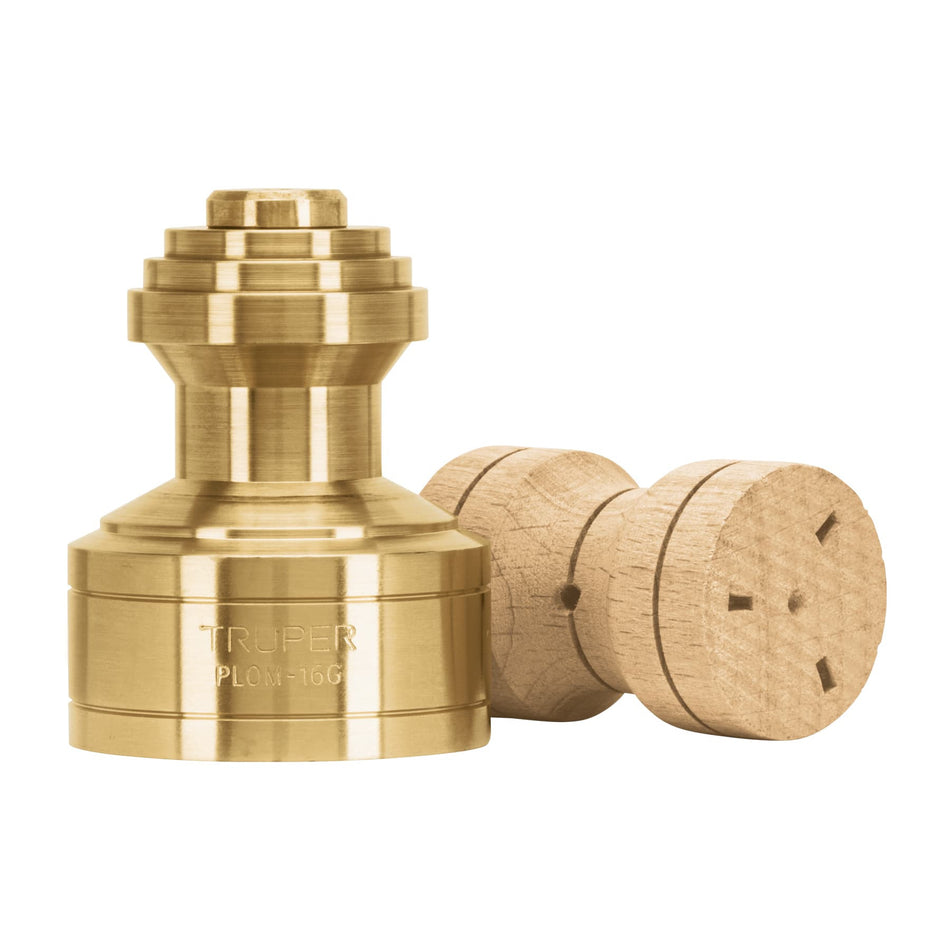 Plomada de latón 16 oz tipo Guatemala, Truper 16 oz