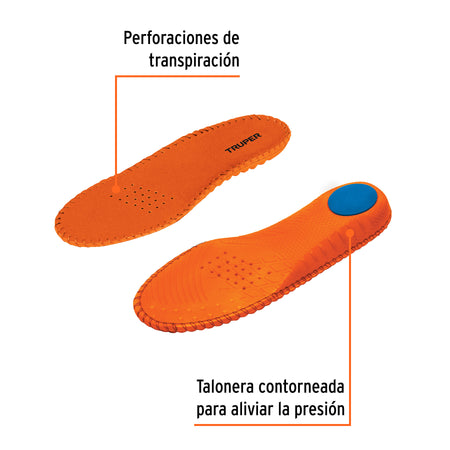 Bolsa con par de plantillas memory foam p/zapato talla 29