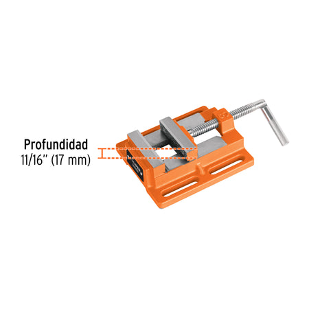 Prensa morsa plana, apertura 3' (75 mm), Truper 3', 75 mm