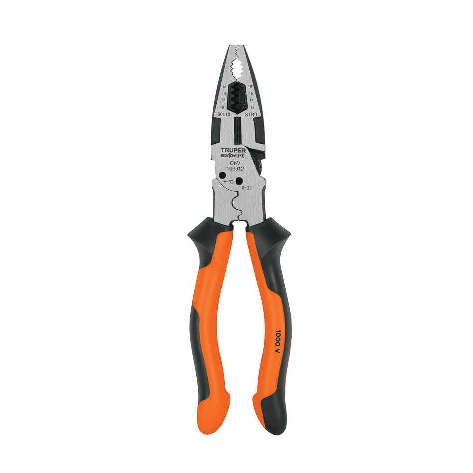 Pinza multiuso 8" electricista comfort grip Truper Expert