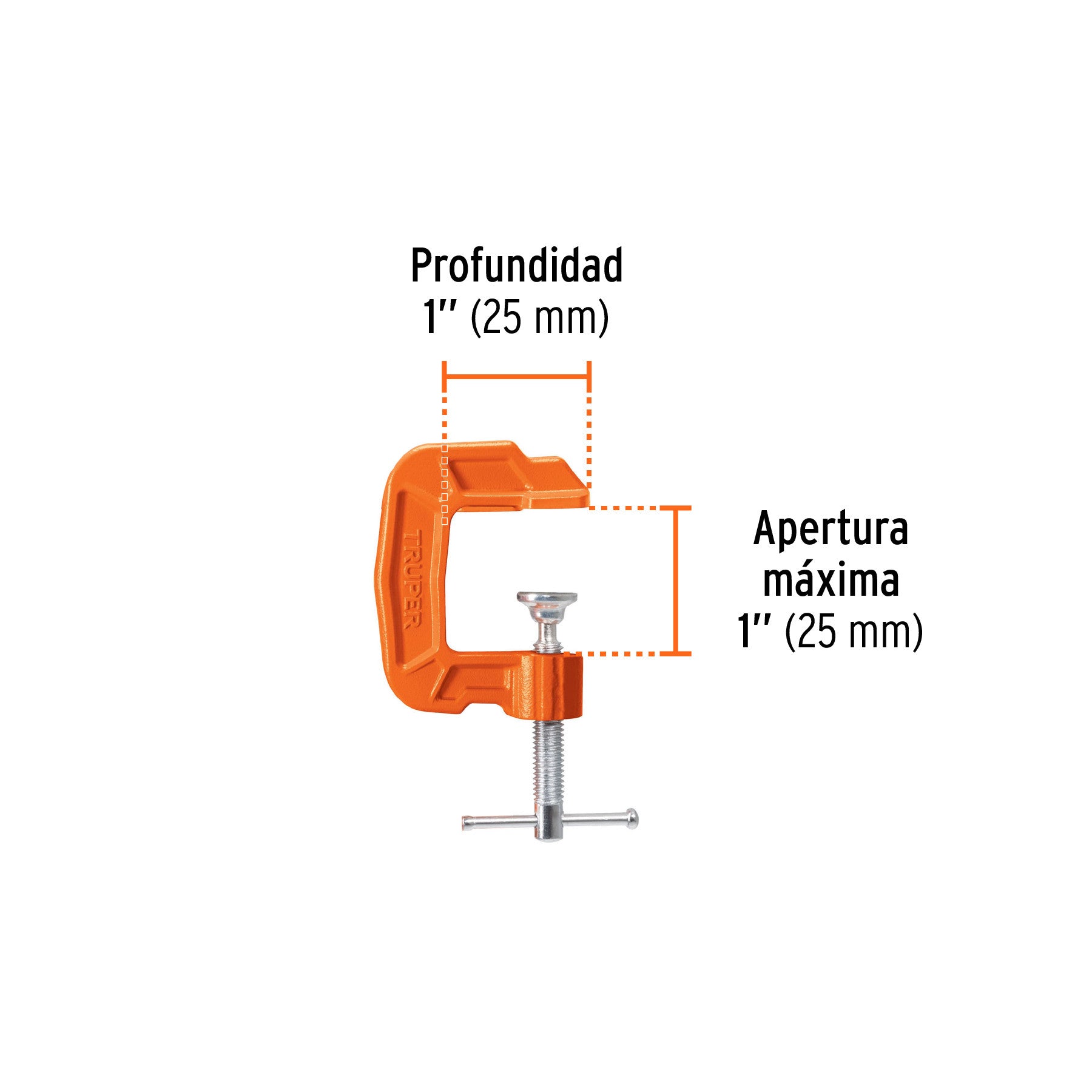 Prensa 1' de hierro dúctil para carpintería, Truper 1'