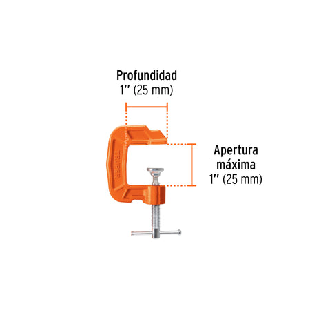 Prensa 1' de hierro dúctil para carpintería, Truper 1'