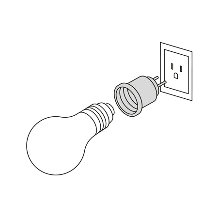 Portalámpara de baquelita, con adaptador a granel, VOLTECK