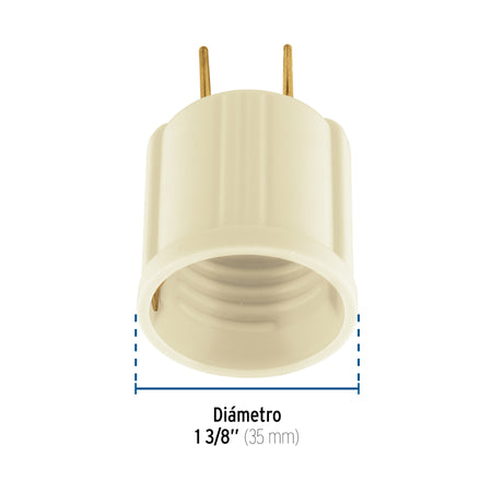 Portalámpara de baquelita, con adaptador a granel, VOLTECK