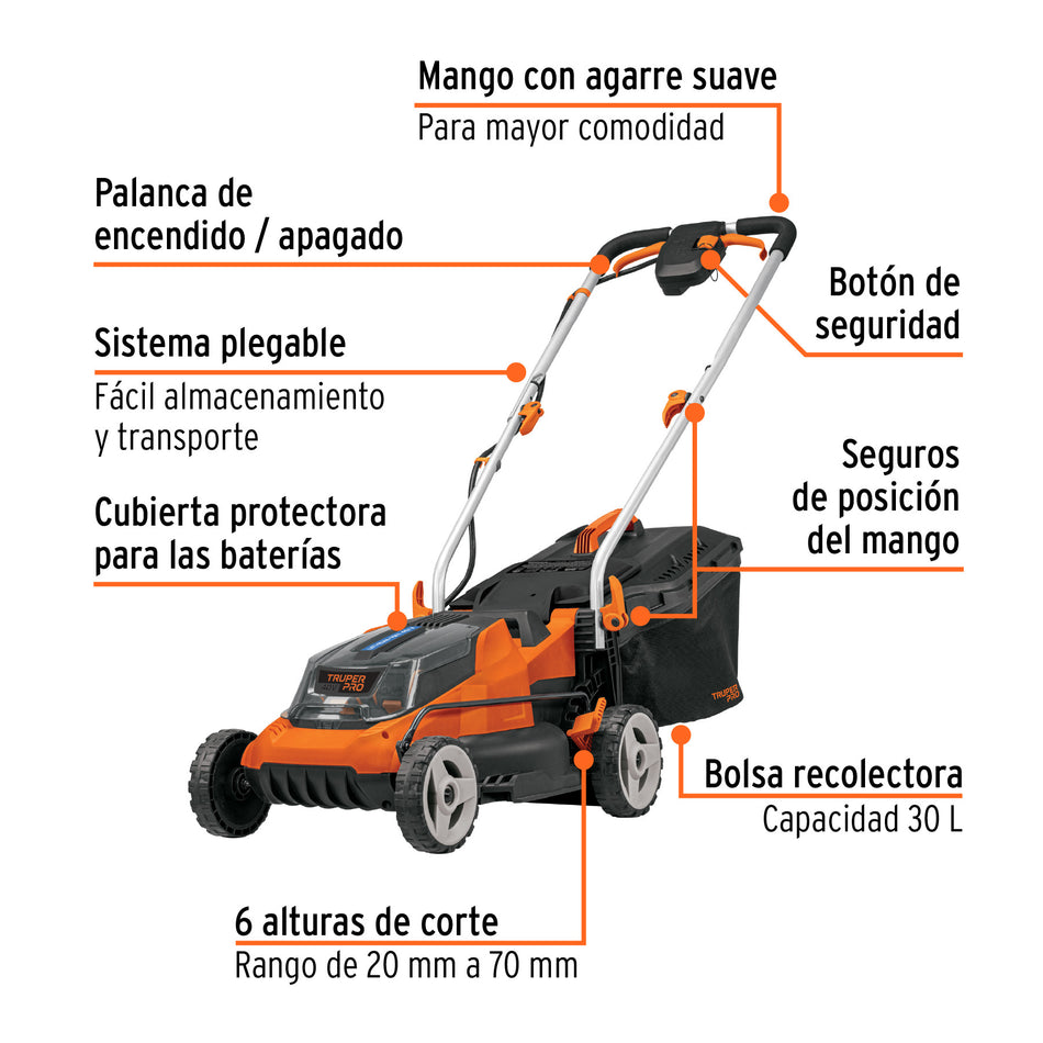 Podadora inalambrica 40V 2 baterias 4Ah 1 carg.dual PRO