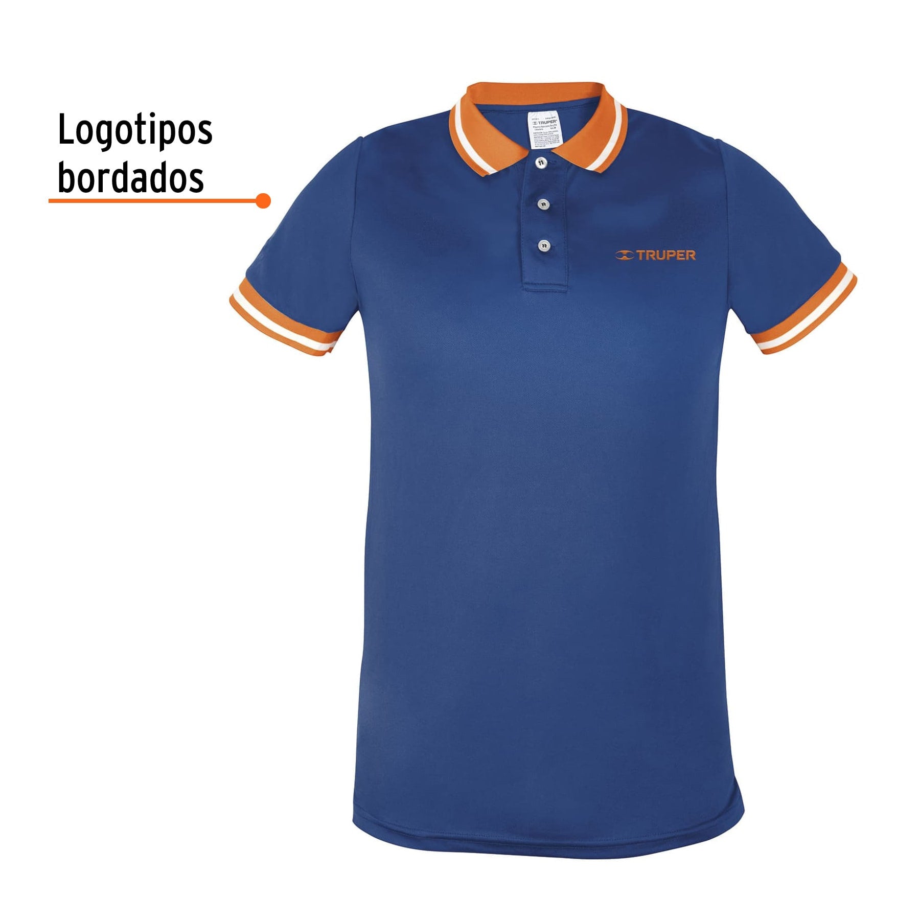 Playera polo para hombre, azul, CH, Truper azul