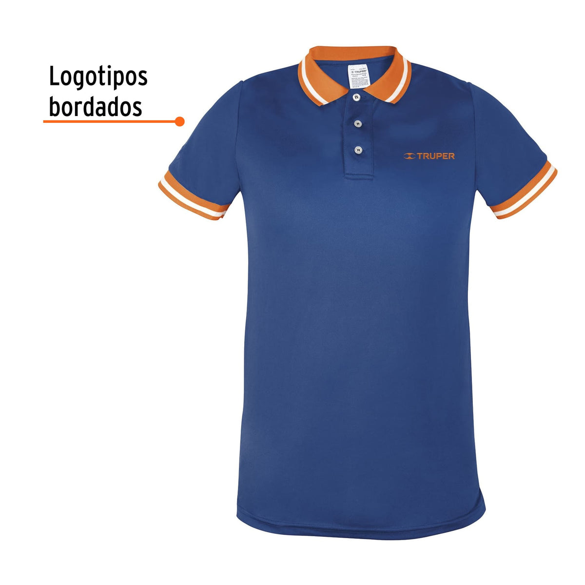 Playera polo para hombre, azul, EEG, Truper Azul
