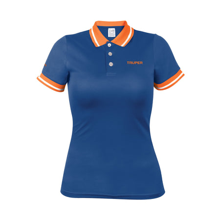 Playera polo para mujer, azul, CH, Truper azul