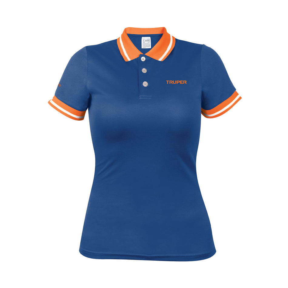 Playera polo para mujer, azul, CH, Truper azul