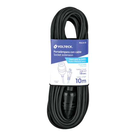 Portalámparas con cable de 10 m, VOLTECK 10 m