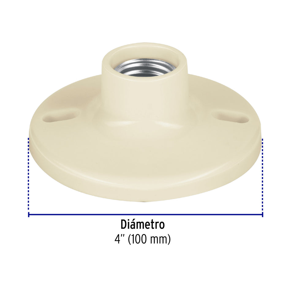 Portalámpara 4' de baquelita, Volteck