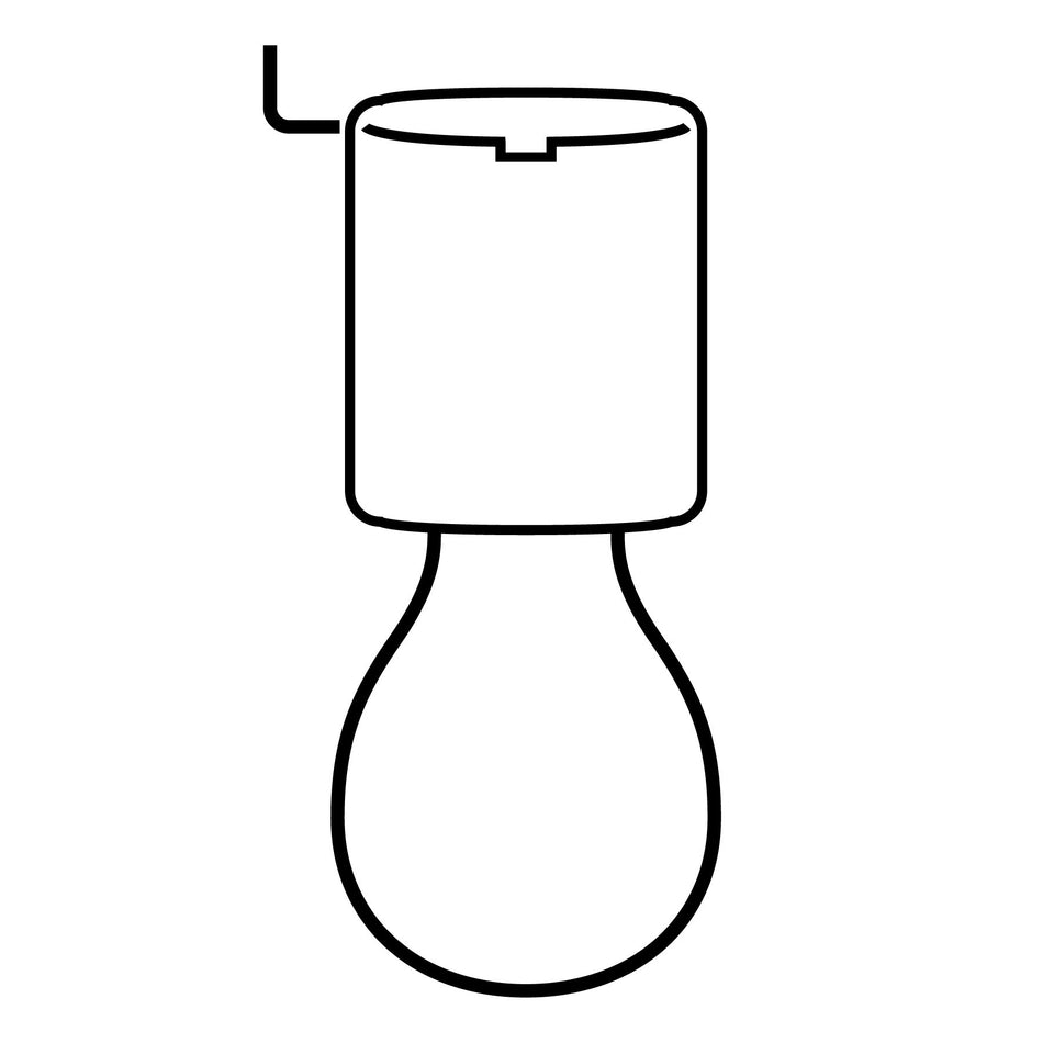 Portalámpara de porcelana, sencillo, Volteck