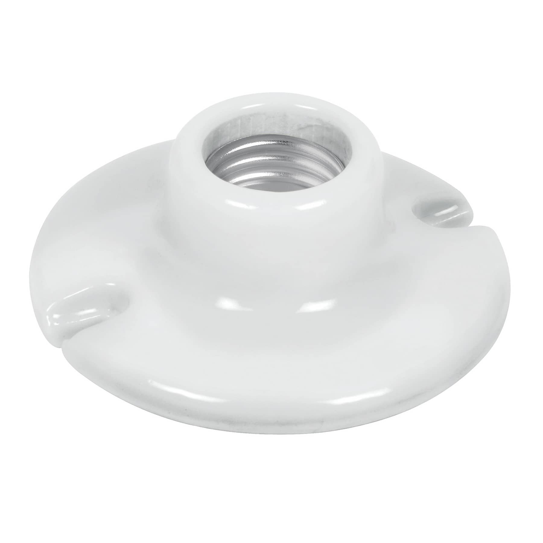 Portalámpara de porcelana, 3-1/2', redonda, Volteck