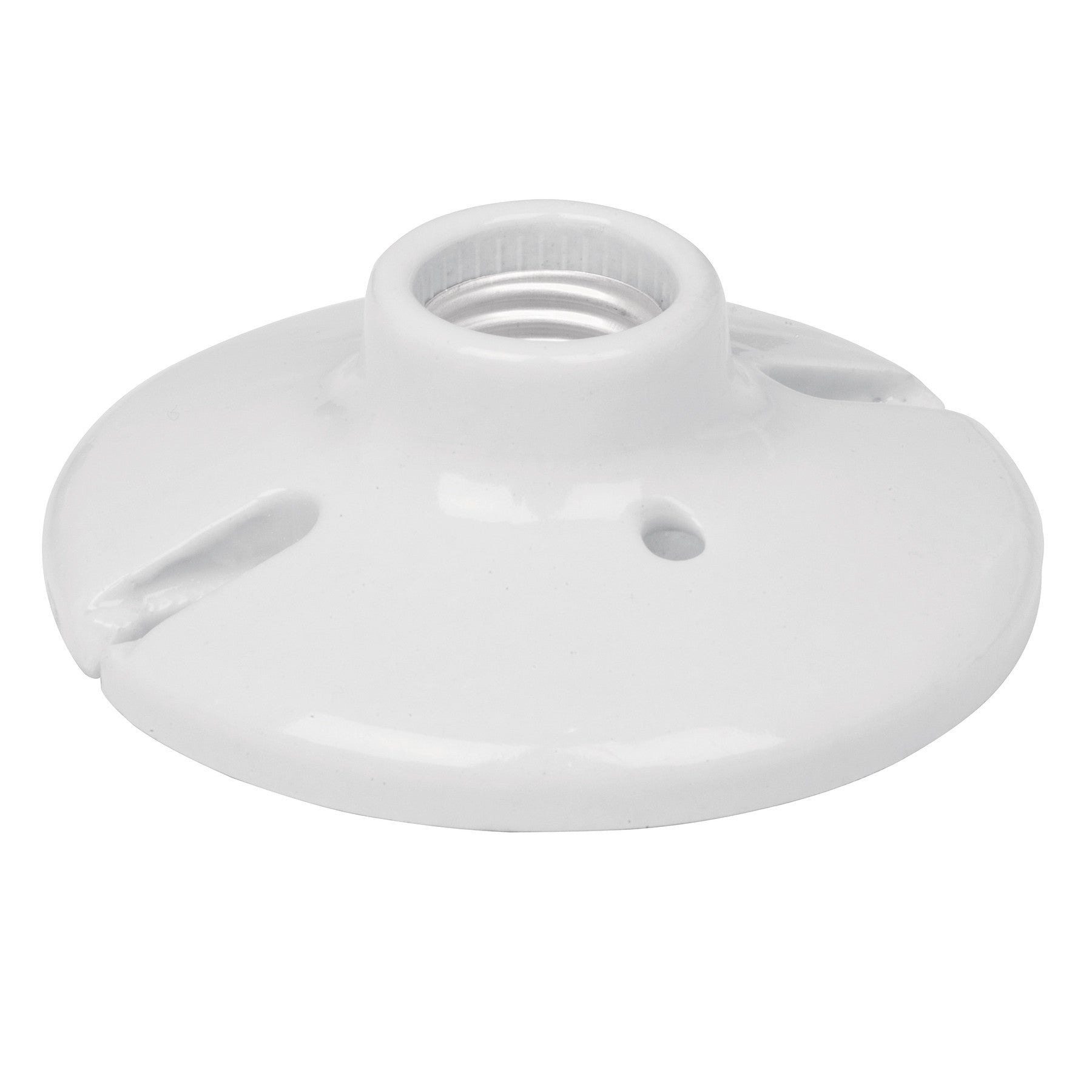 Portalampara de porcelana 4-1/2" redonda Volteck