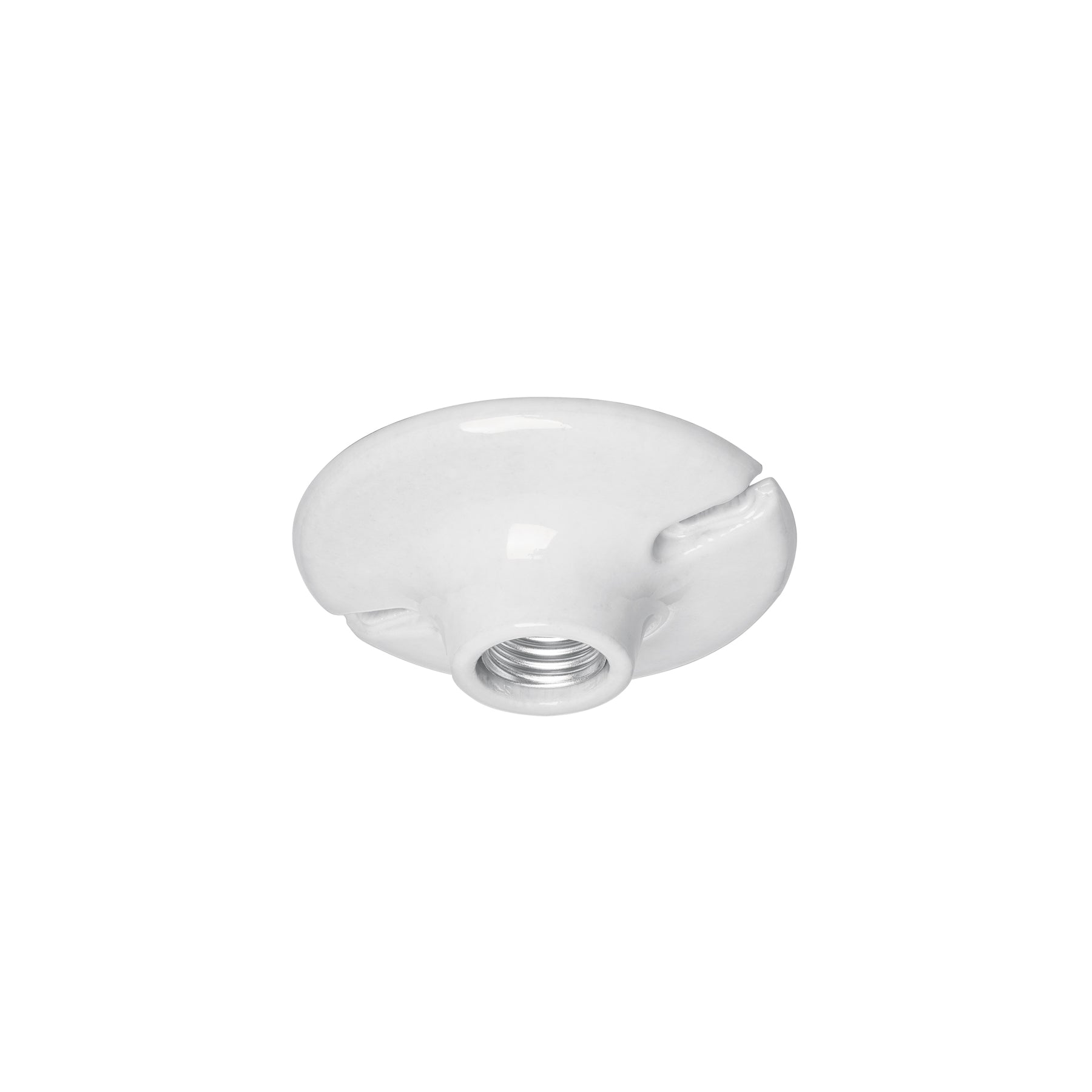 Portalampara de porcelana 4-1/2" redonda a granel Volteck