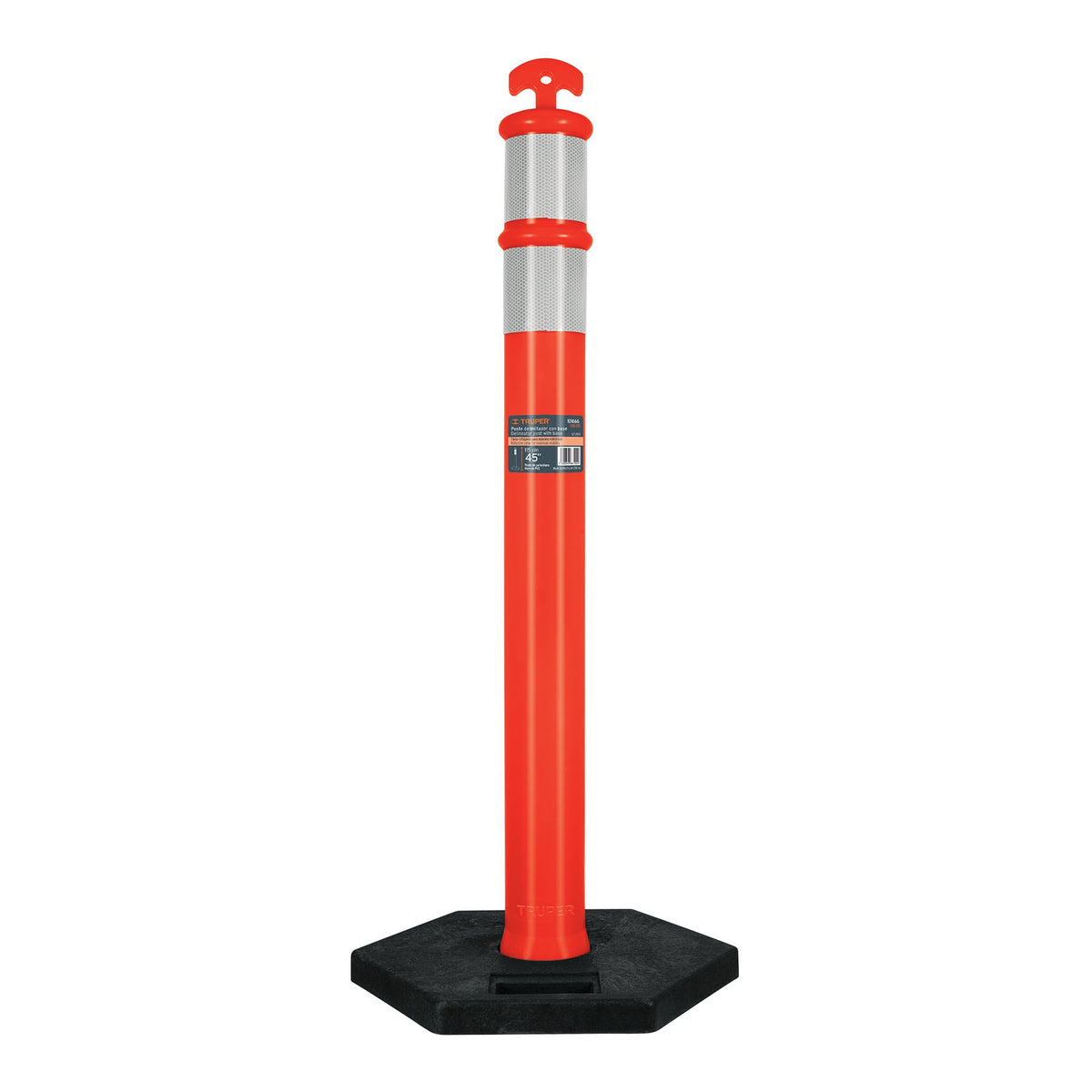 Poste delimitador de 115 cm de alto con base y reflejante