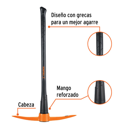 Pico-pico 5 lb, mango fibra de vidrio 36', Truper