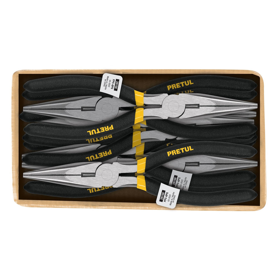 Pinza de punta y corte 6' mango de vinil, a granel, Pretul