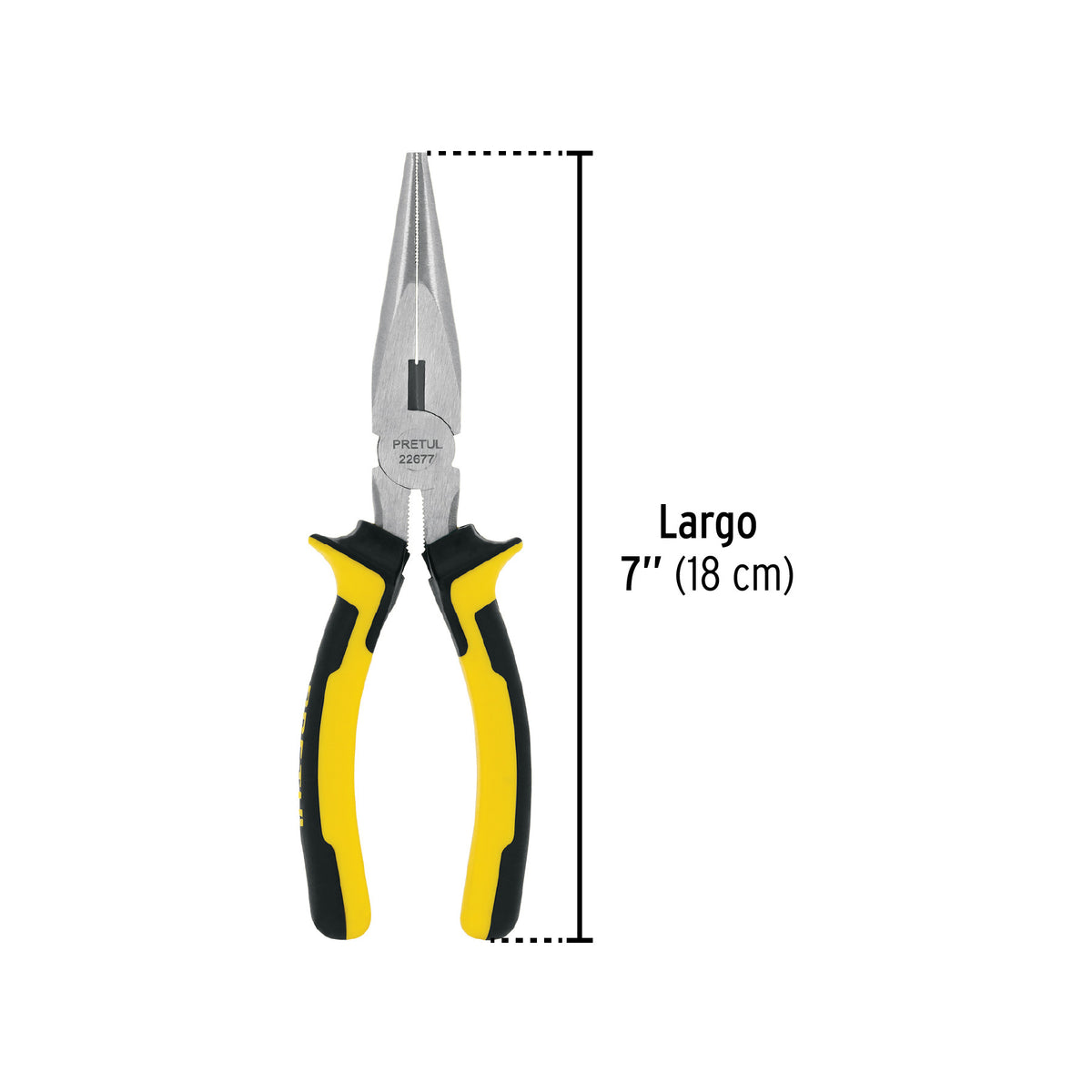 Pinza de punta y corte 7' mango Comfort Grip, Pretul 7'