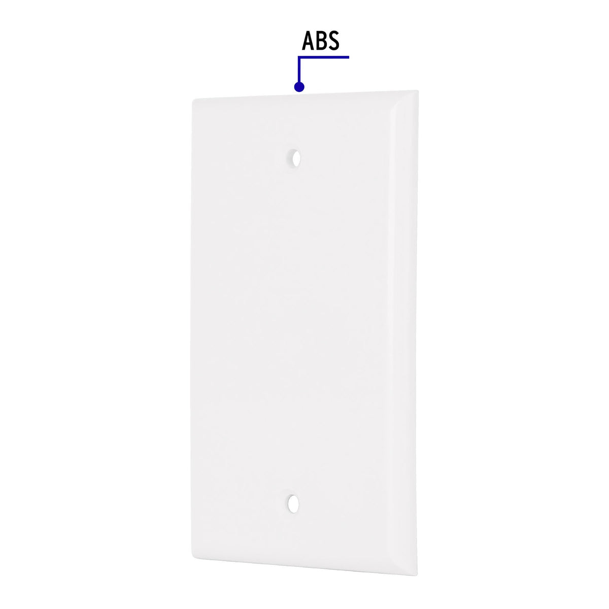 Placa de ABS ciega Standard blanco Volteck