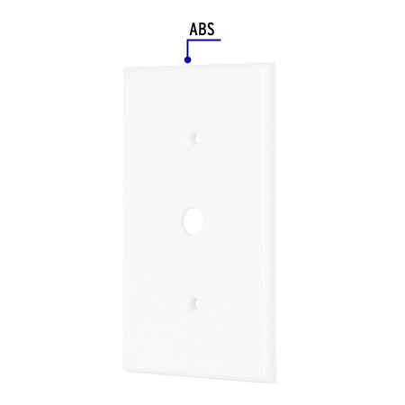 Placa de ABS para atenuador, Standard, blanco, Volteck