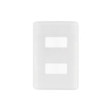 Placa 2 módulos de ABS, blanca, Volteck Basic