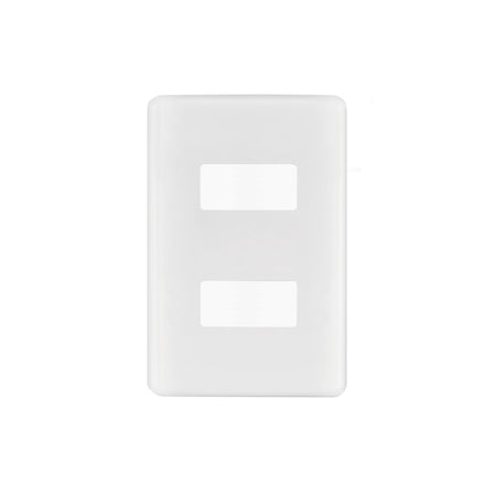 Placa 2 módulos de ABS, blanca, Volteck Basic