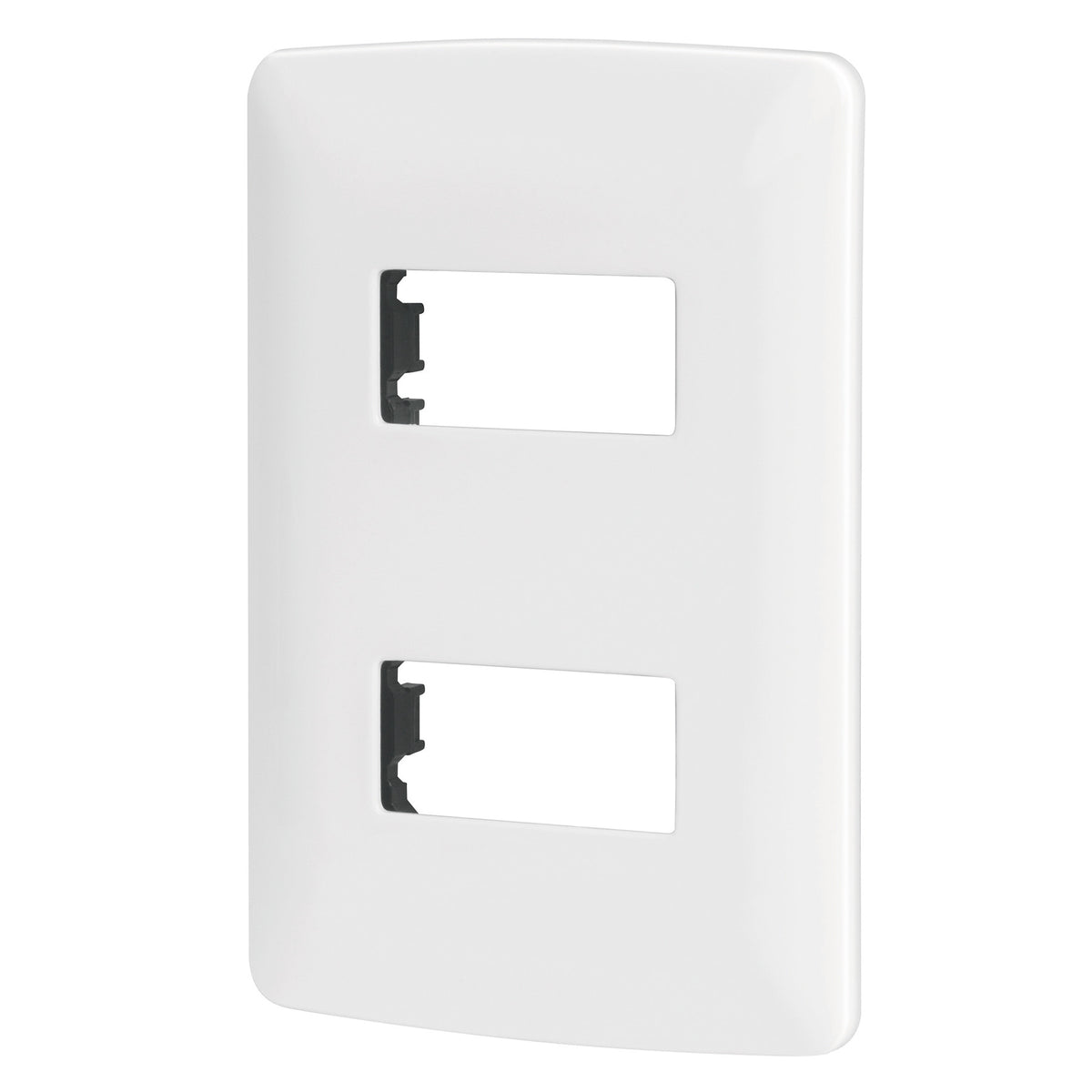 Placa de 2 módulos, blanca, Línea Italiana, VOLTECK blanca