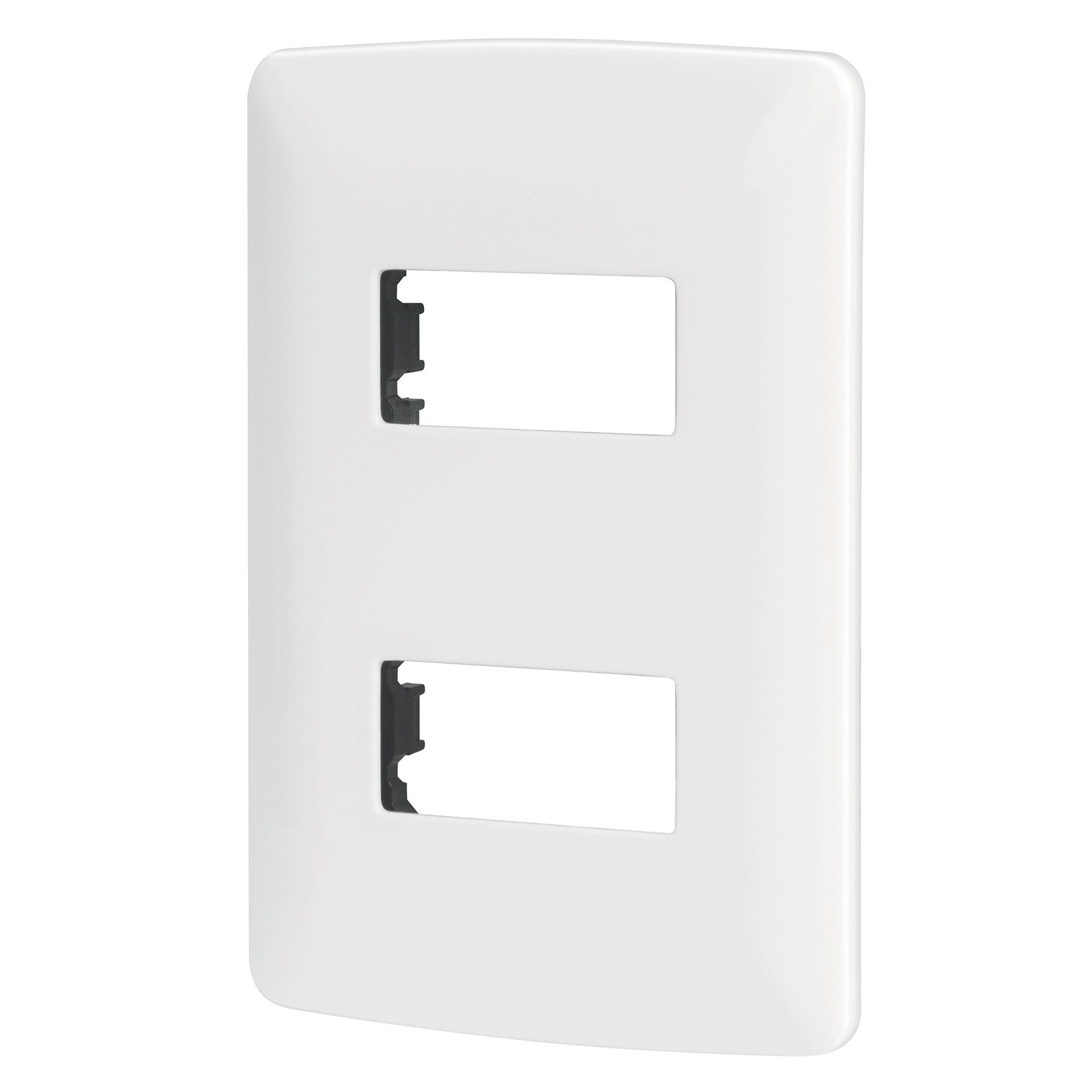 Placa de 2 módulos, blanca, Línea Italiana, VOLTECK blanca