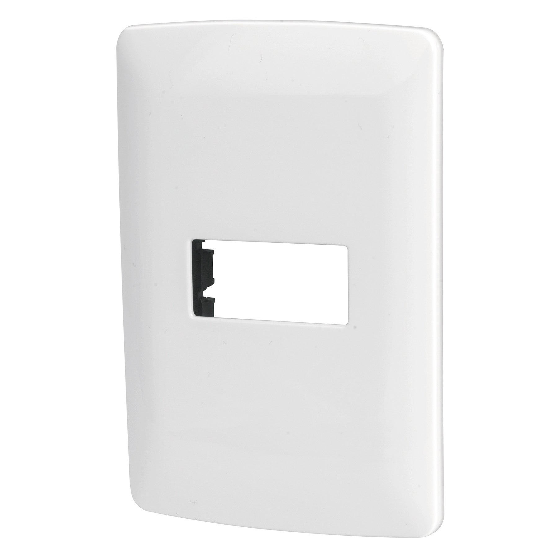Placa módulos de ABS, línea italiana, color plata, Volteck Placa 2 módulos de ABS, línea italiana, color plata
