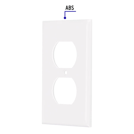 Placa de ABS dúplex, Standard, blanco Volteck