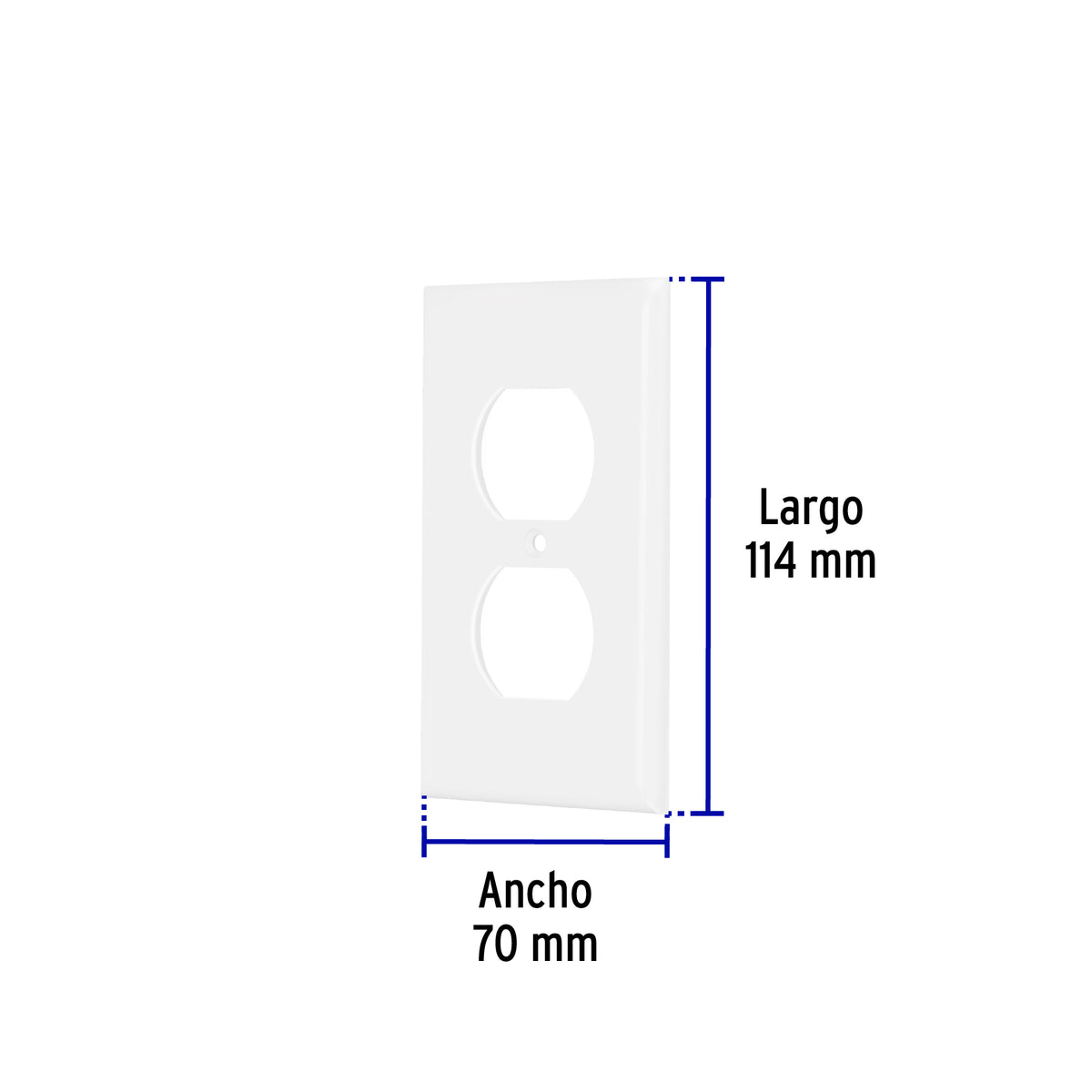 Placa de ABS dúplex, Standard, blanco Volteck