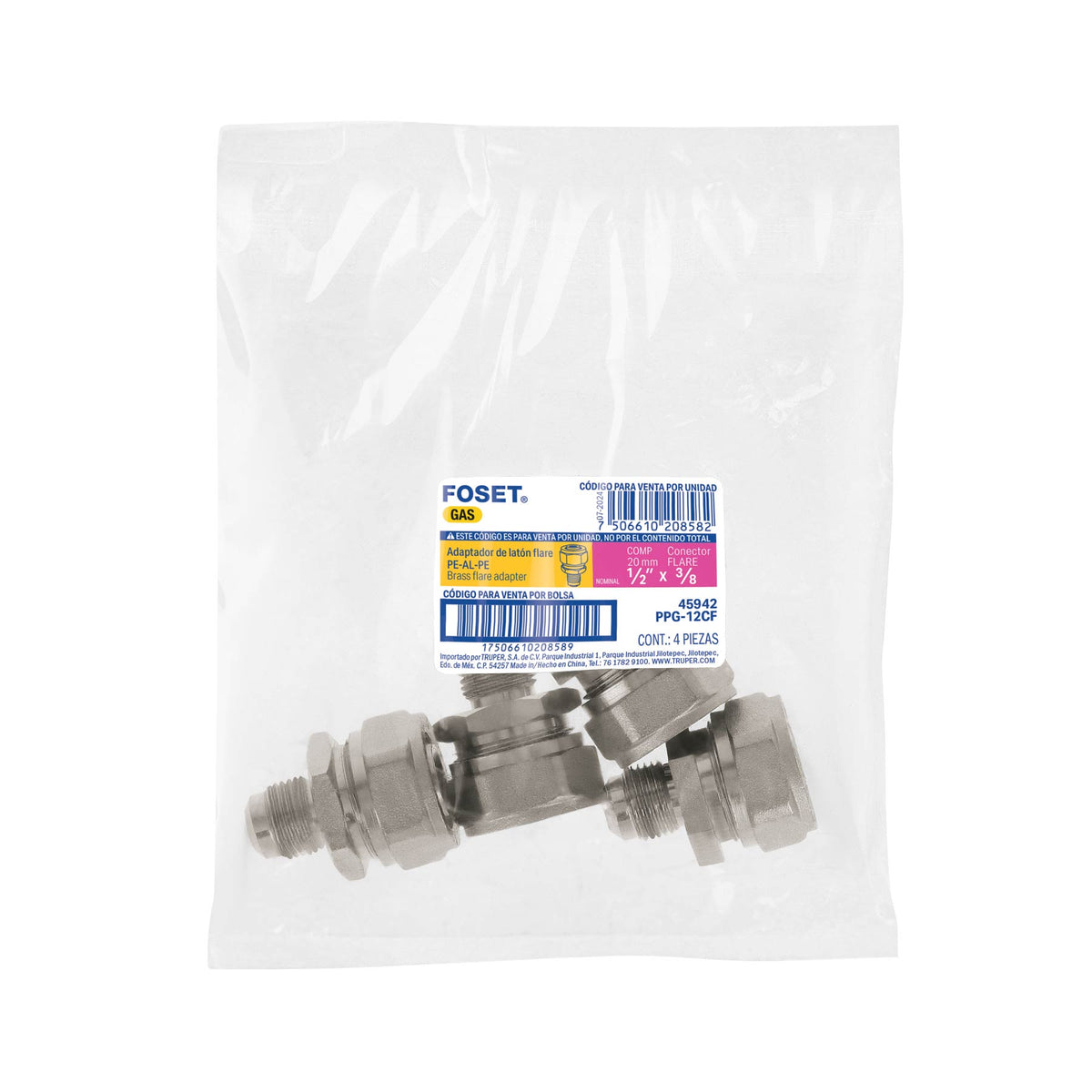 Conector para PEALPE a flare FOSET 1/2"