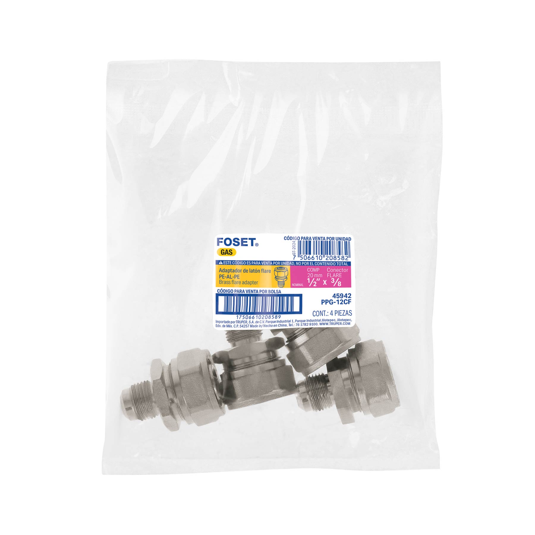 Conector para PEALPE a flare FOSET 1/2"